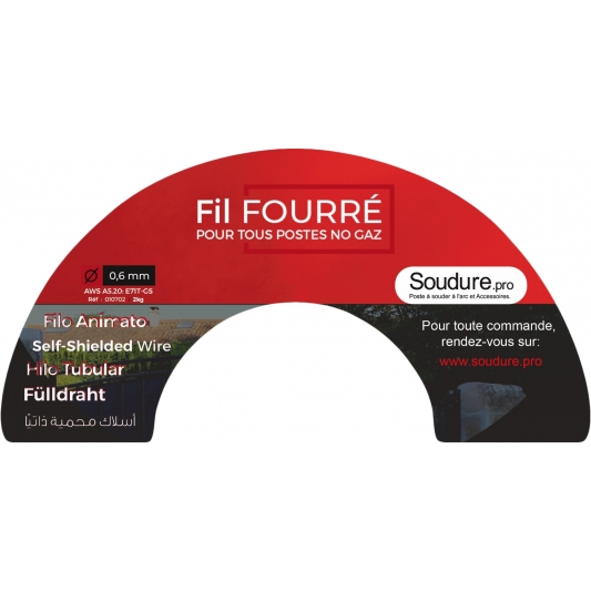 Fil fourré sans gaz bobine Ø 200 mm poids 2 kg