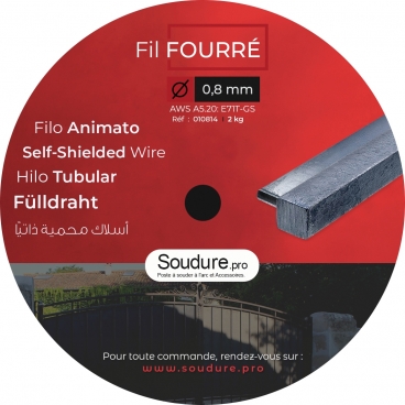 Fil fourré Ø 0,8 mm pour soudure MIG acier 2kg