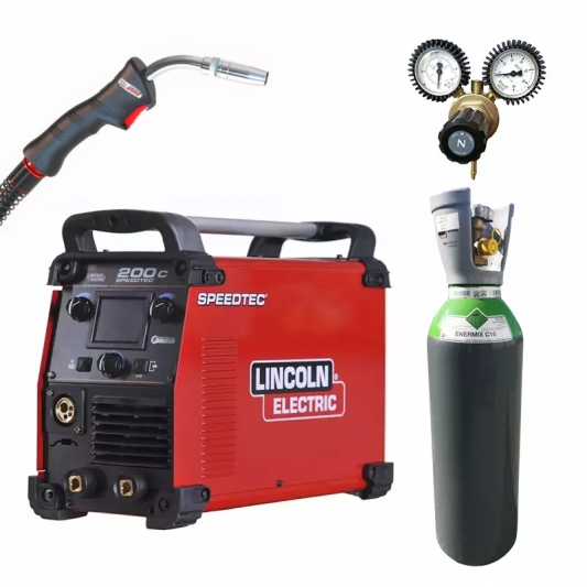 LINCOLN - Pack Poste a souder Inverter multiprocédés SPEEDTEC 200C +torche- gaz et détendeur